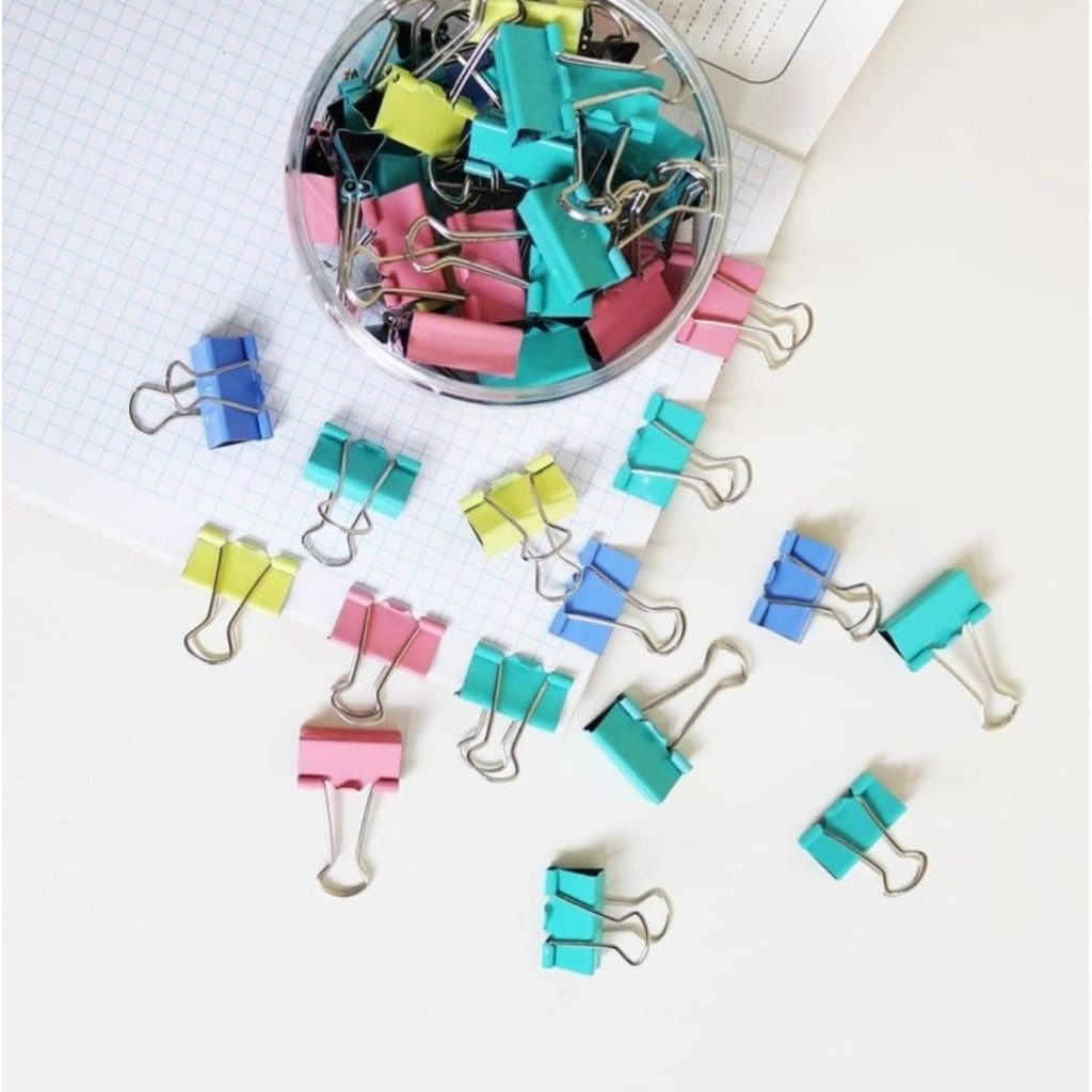 

Binder Clip Kecil Pastel - Binder Clip Kertas 15mm