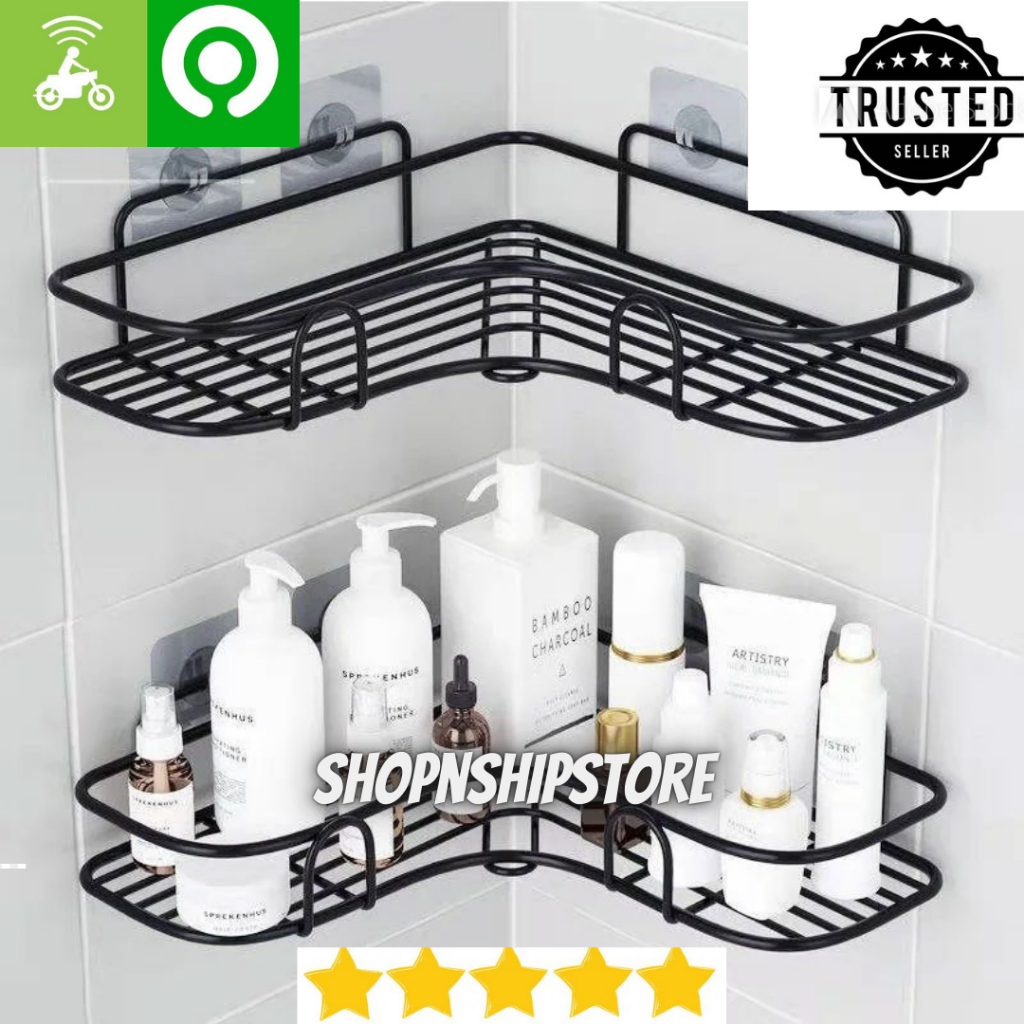 Rak Sudut Kamar mandi Rak Dapur Rak L serbaguna Rak sudut Stainless Steel Corner Shelf