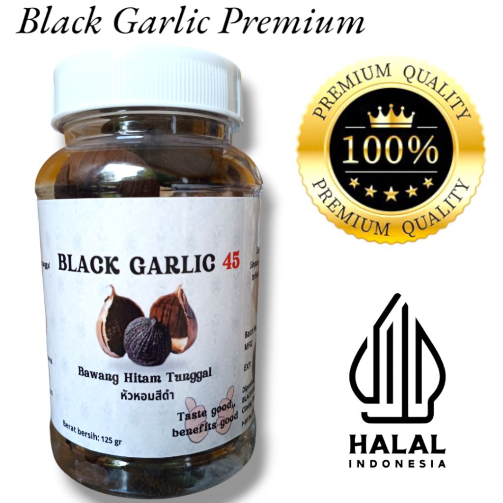 

Black Garlic Tunggal 45 Bawang Hitam Tunggal Solo 125g Untuk Kesehatan