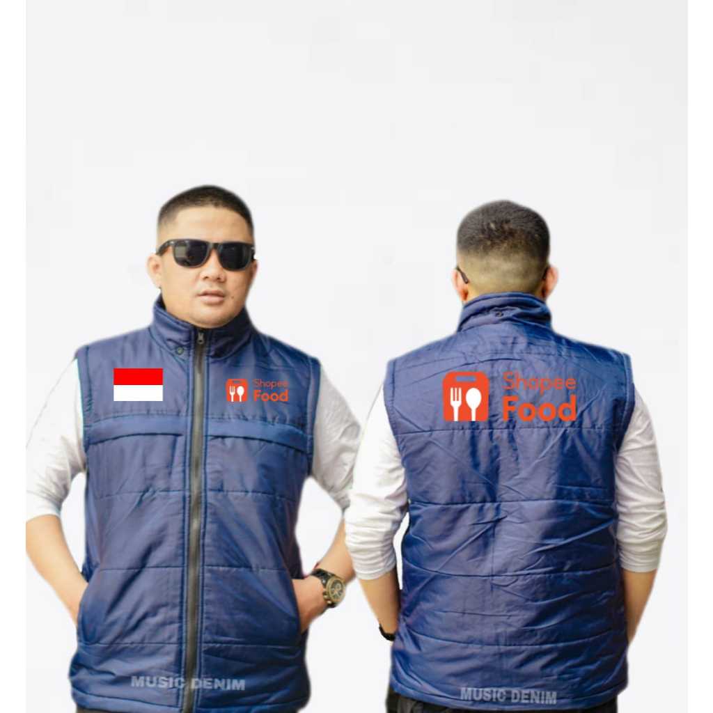 Rompi Button Nevy Sablon Ojol grab, grabfood, gojek, gofood, shopee express, shopee food, maxim, ind