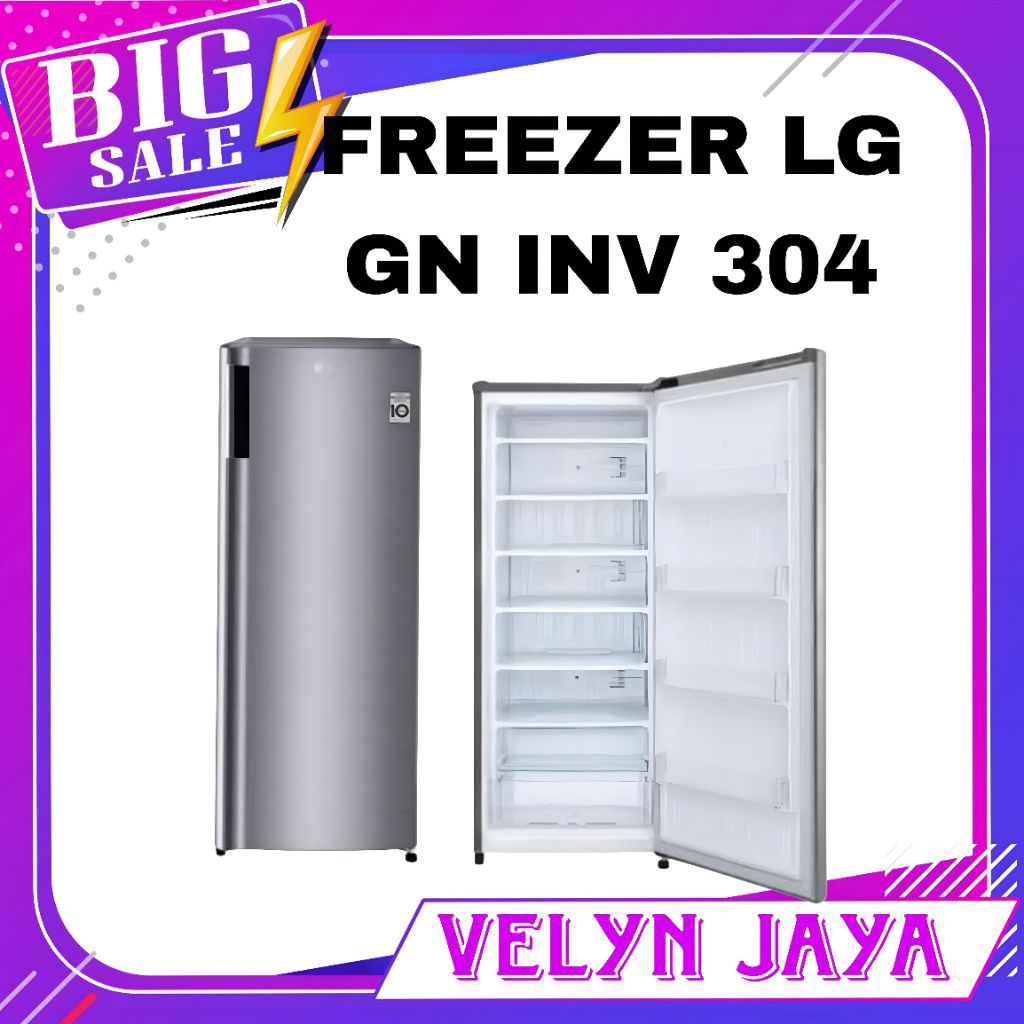 Freezer LG 6 rak freezer es batu LG low watt inverter