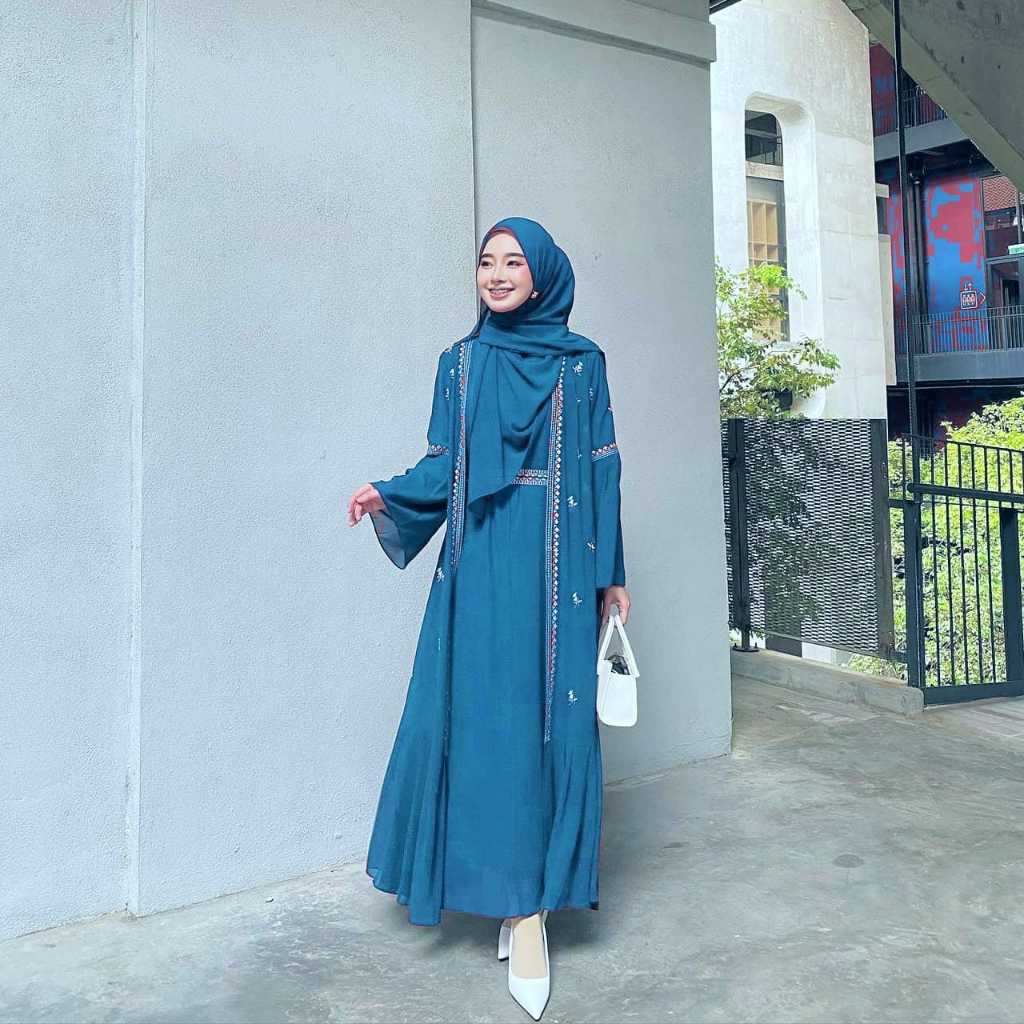 Gamis Wanita Terbaru 2026 Pakaian Remaja Cewek Muslim Kekinian Busui Maxy Brukat Muslimah Perempuan 