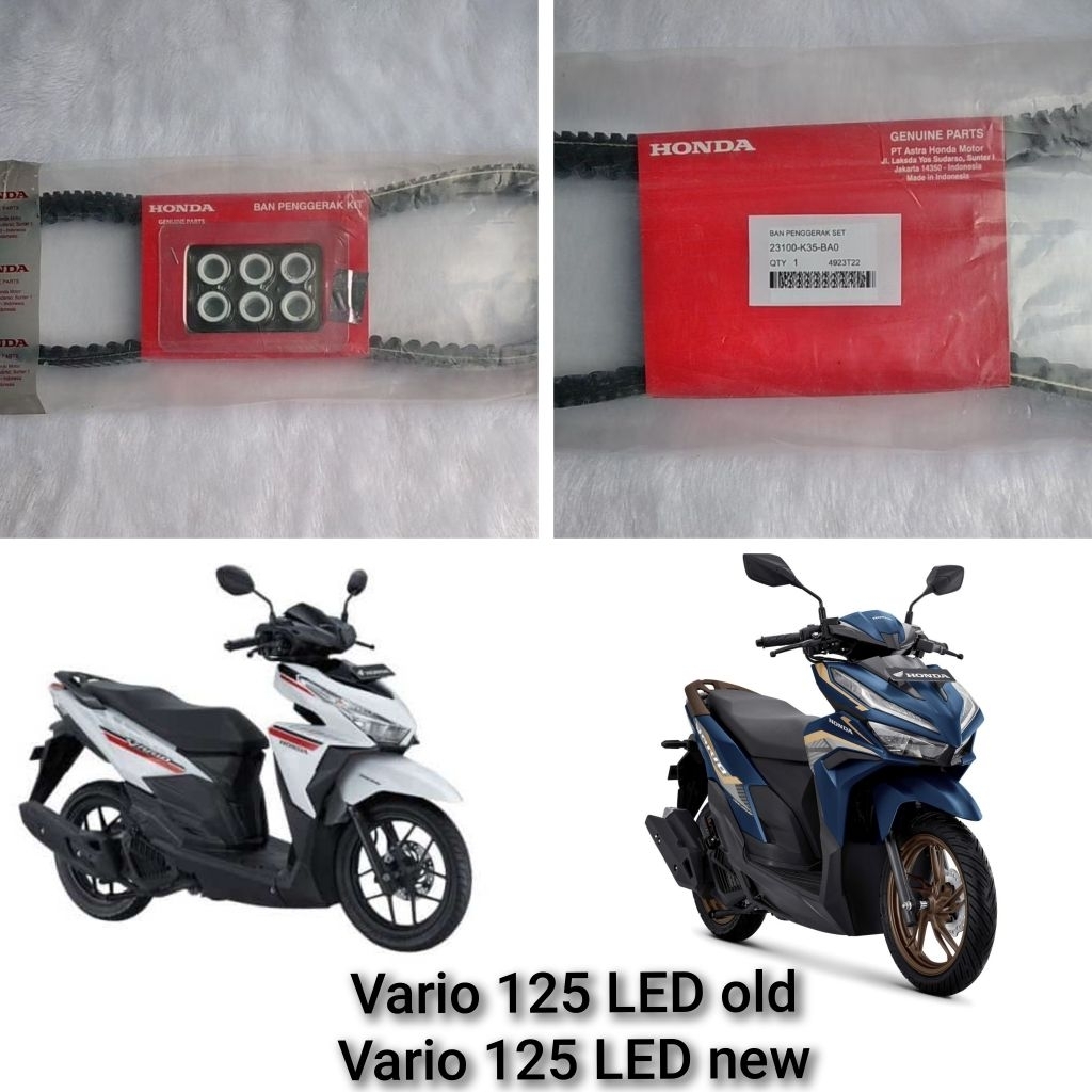 Vanbelt v-belt set + roller vario 125 LED K35 ori AHM