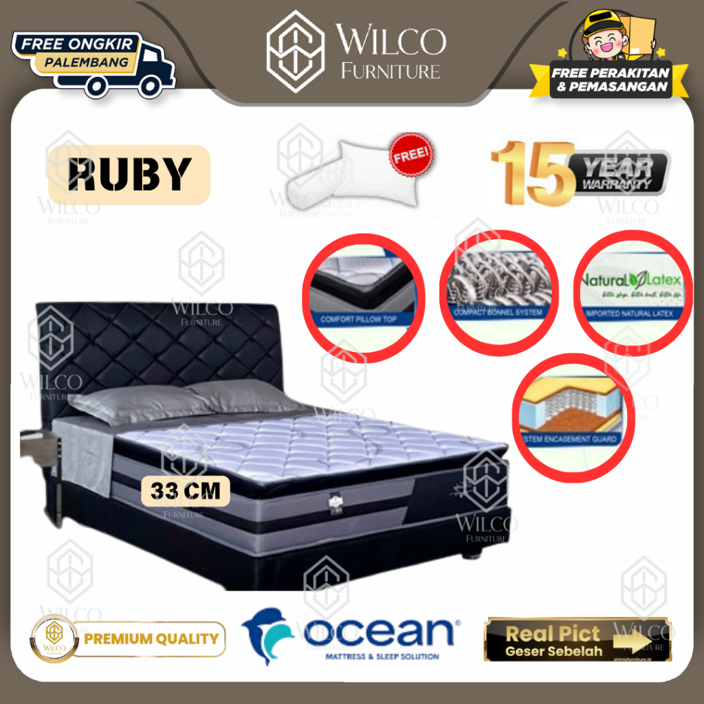 Kasur Ocean Ruby Luxurious Comfort / Matras Ocena Springbed Furniture Palembang