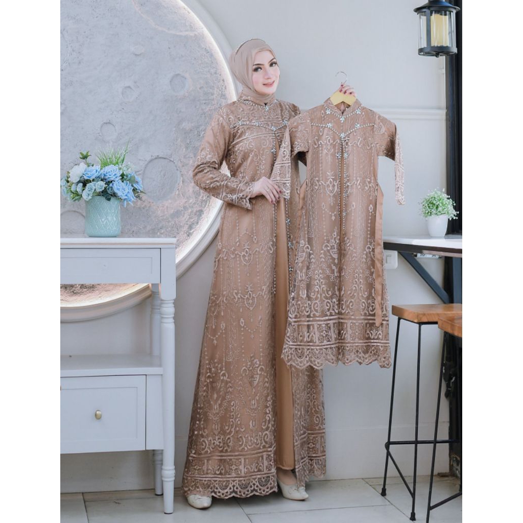 COD//GAMIS IBU ANAK TILLE PAYET //GAMIS IBU ANAK SIMPLE//SET IBU ANAK PESTA//SET IBU ANAK KONDANGAN 