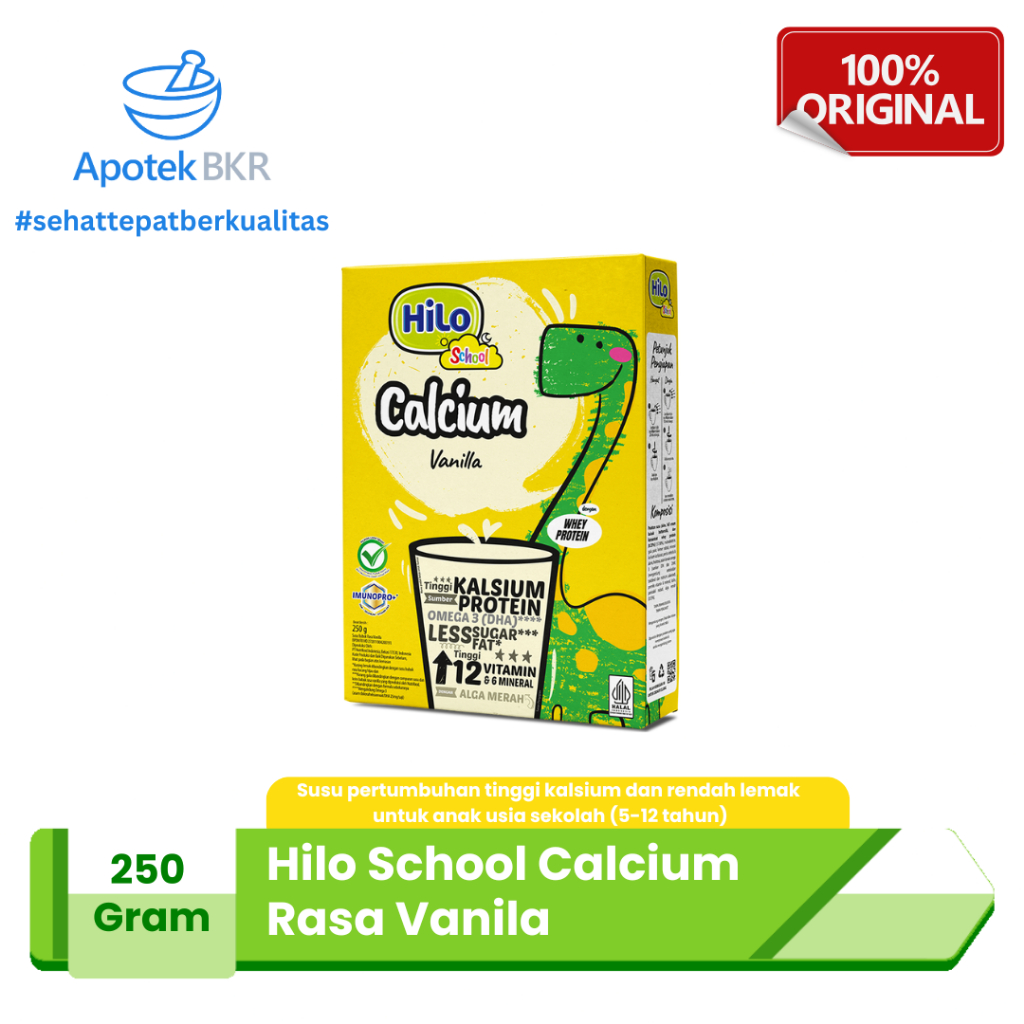 

Hilo School Calcium Rasa Vanilla dan Cokelat 250 Gram