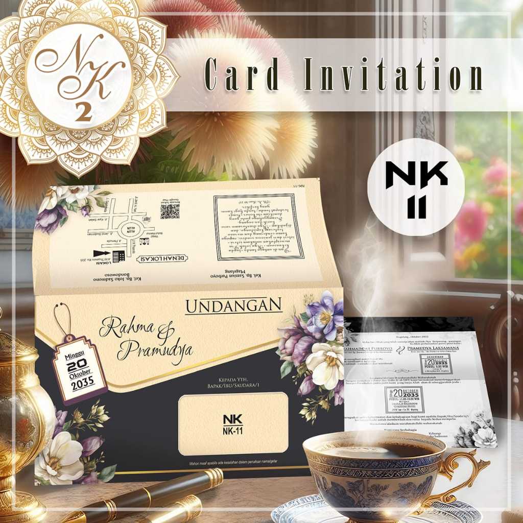 NK 11 NK Card | Blanko Undangan | Undangan Murah | Blangko Undangan | Free File Setting