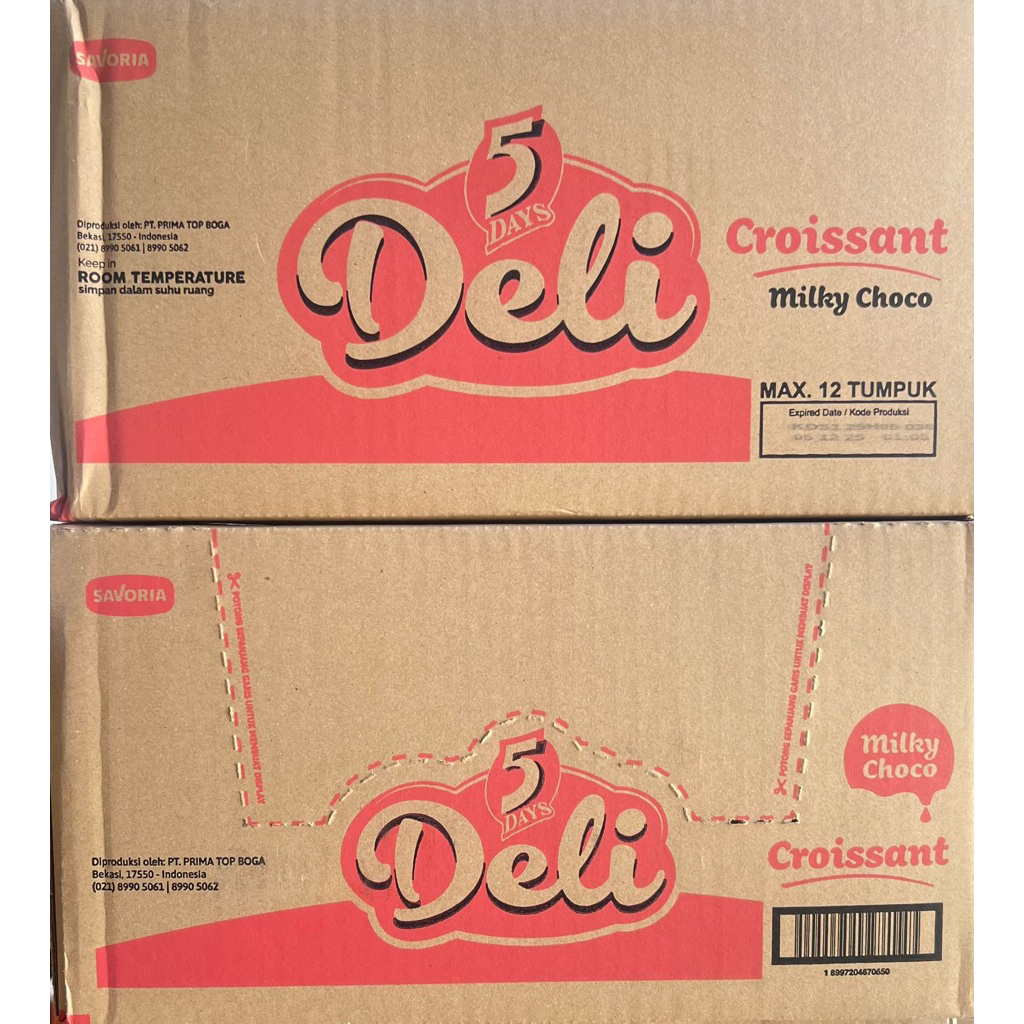 

5 days deli croissant 45gr karton isi 20pcs (packing free bubblewarp)