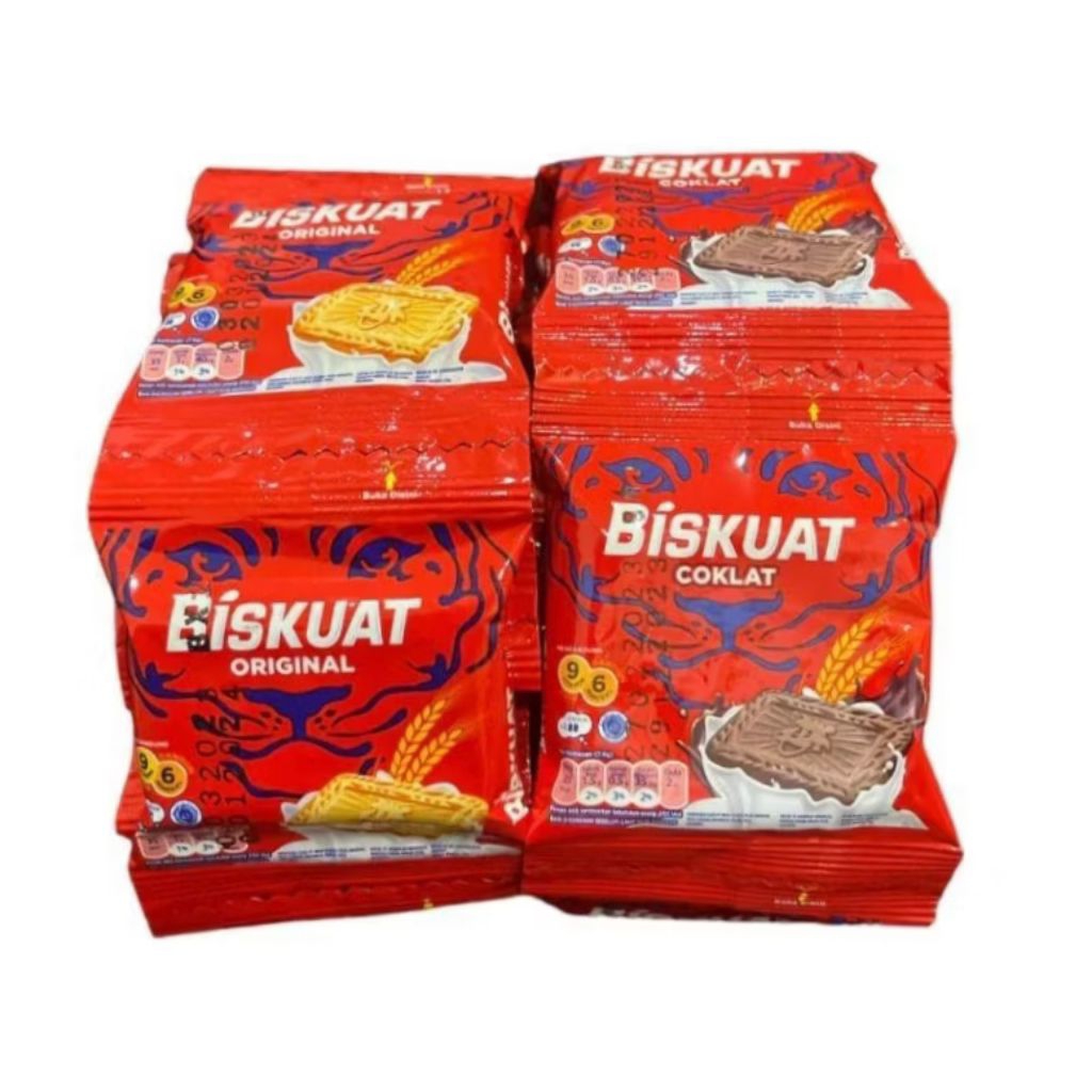 Biskuit biskuat 7,6gr original & coklat 1 pack isi 20 pcs