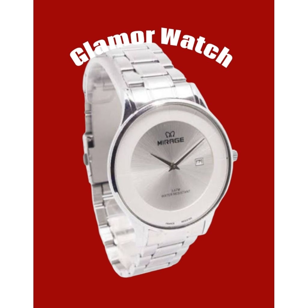 Mirage 8670 silver jam tangan cewek original