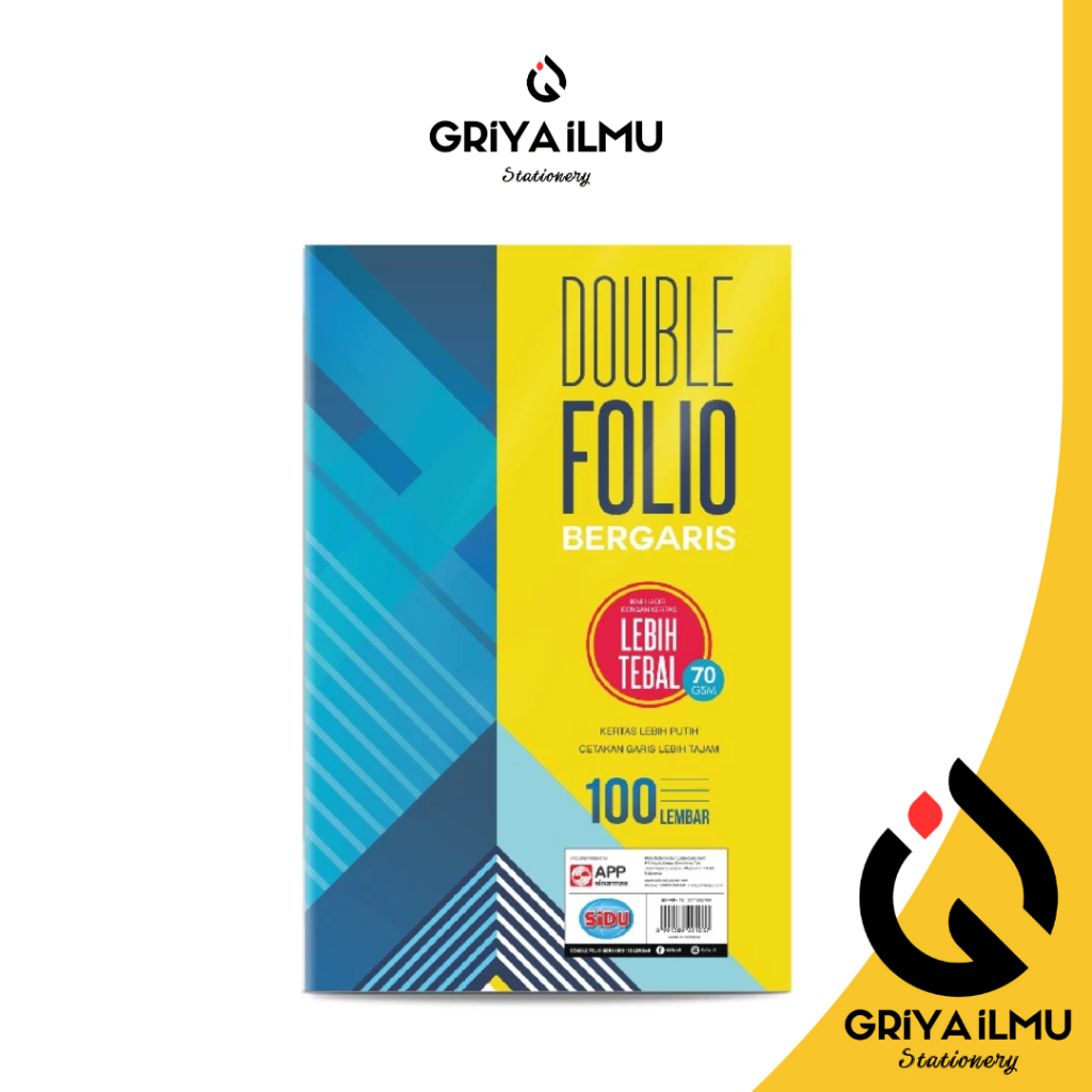 

Kertas Folio/Double Folio SIDU 100 Lembar (053068)