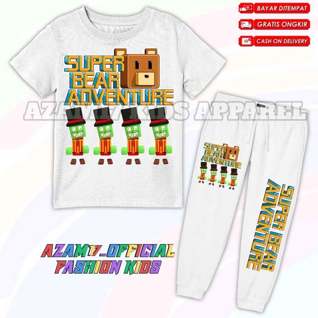 Setelan Kaos Celana Jogger Anak Game Super Bear Karakter Capitalus Terbaru Free Nama / Setelan Kaos 