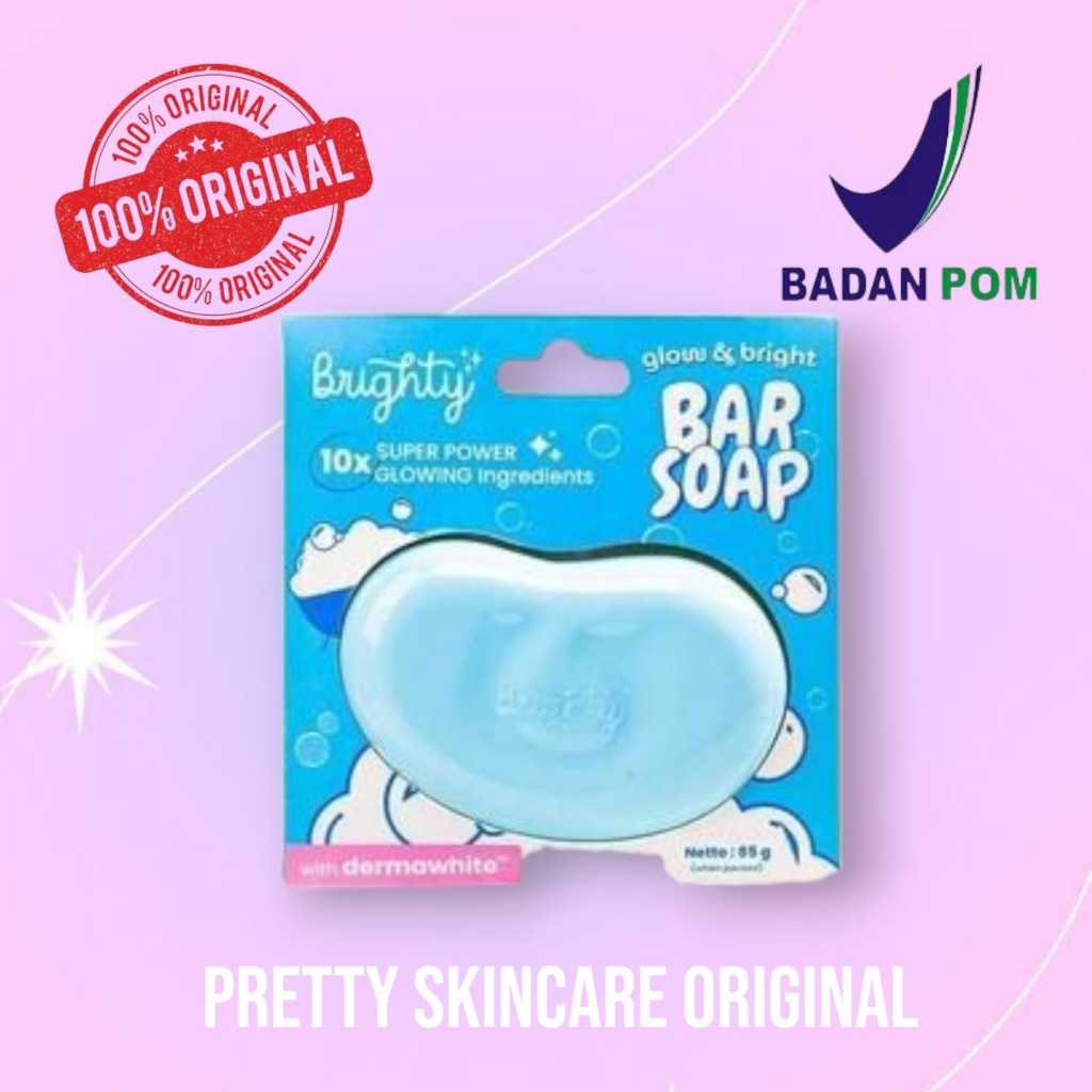 Brighty Glow & Bright Bar Soap sabun pencerah sabun whieting