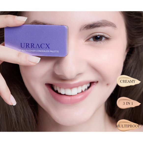 Urracx Concealer Palette Highlighter Contour 3 Warna