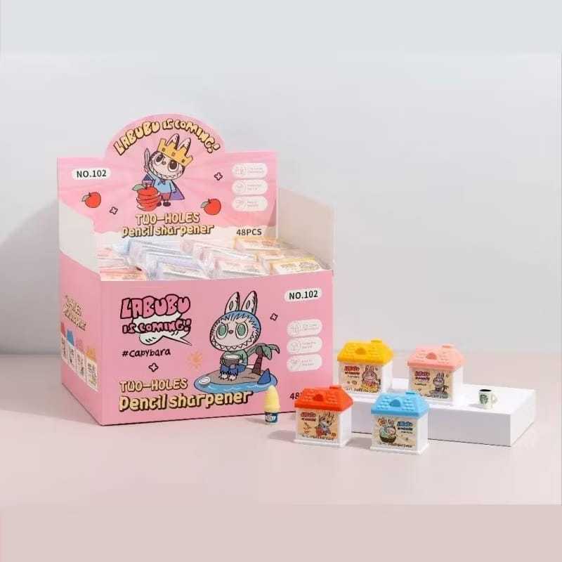 

Serutan LABUBU rautan pensil 2 hole pencil sharpener