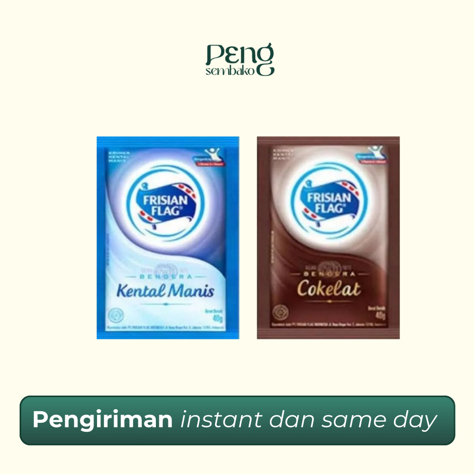 

[FREE 1 POUCH] FRISIAN FLAG Sachet Susu Kental Manis Dus Putih / Cokelat (38g x 120pcs)
