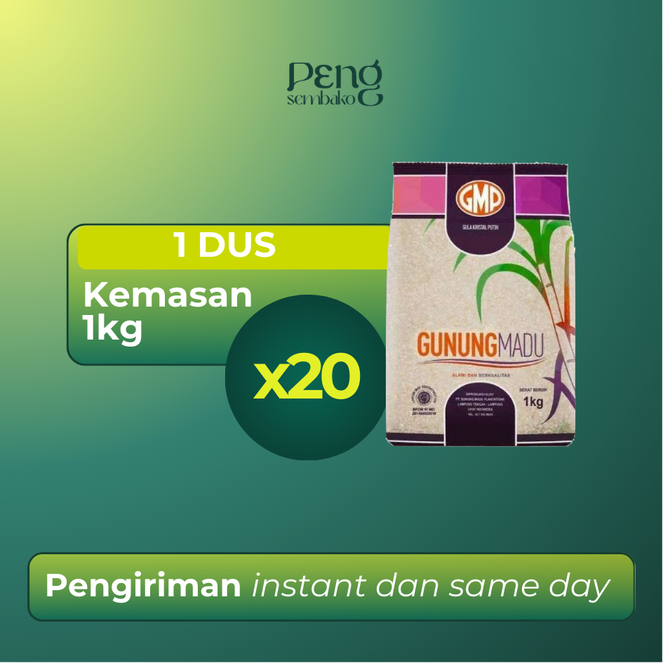 

GMP Gula Kristal Putih Premium Kemasan (1kg x 20pcs)