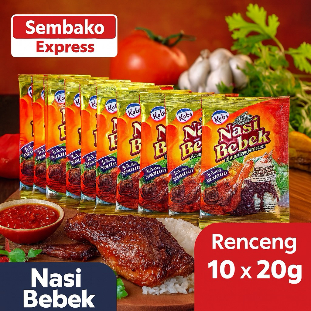 

Kobe Bumbu Nasi Bebek Khas Madura Renceng 10 x 20g