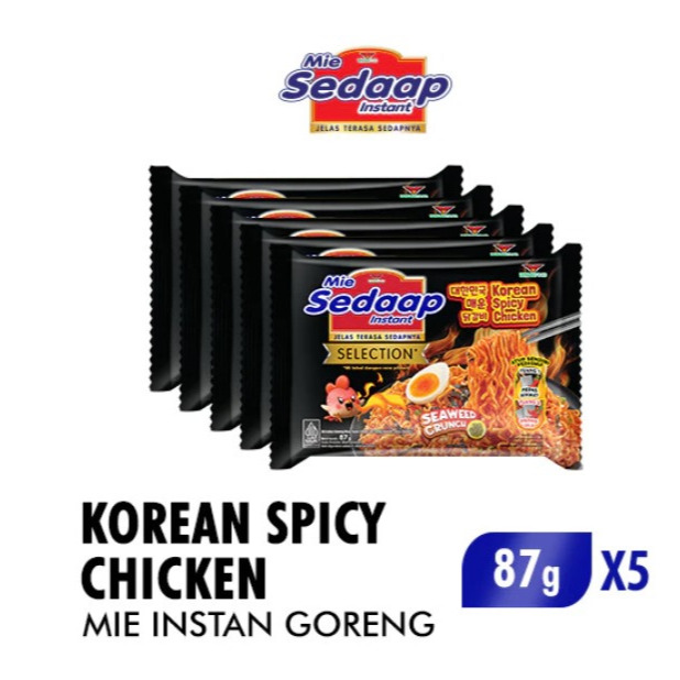 

Sedaap Mie Instan Korean Spicy Chicken 87gr x5
