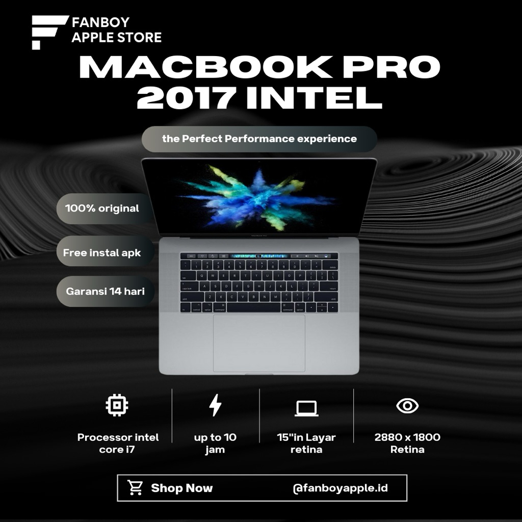 MacBook Pro 2017 | 15inch | Ram 16GB | Ssd 512GB | processor intel core i7 | Second original