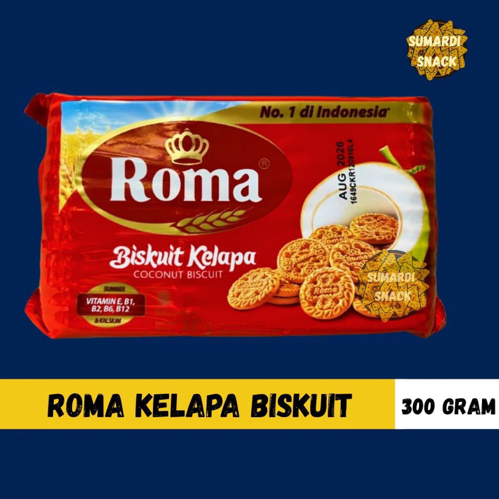 Roma Biskuit Kelapa 300g | ROMA BISKUIT KELAPA 300 GRAM