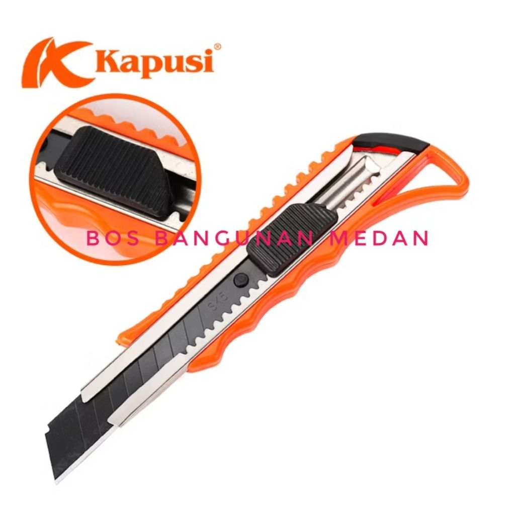 

KAPUSI Pisau Cutter / Utility Knife Ukuran 18mm / Pisau Cutter Besar KAPUSI K-8746