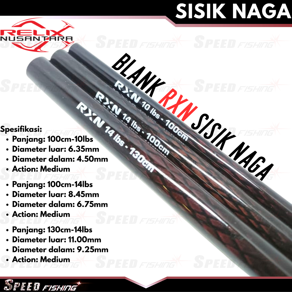 Joran Relix Sisik Naga Top Section Custom Blank