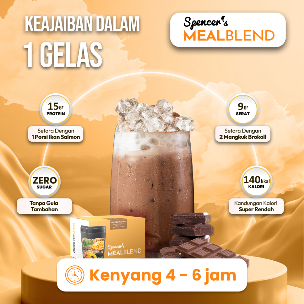 

Spencer's MEALBLEND - Multigrain Drink dengan 10 Rasa Fun, Nutrisi Lengkap, Low-Cal!