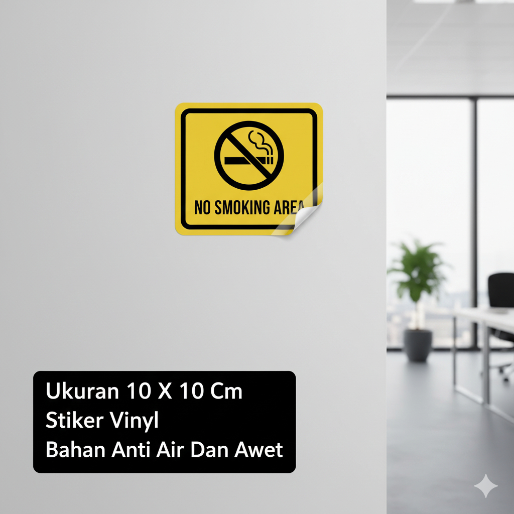 

Stiker No Smoking tahan Air Ukuran 10 x10