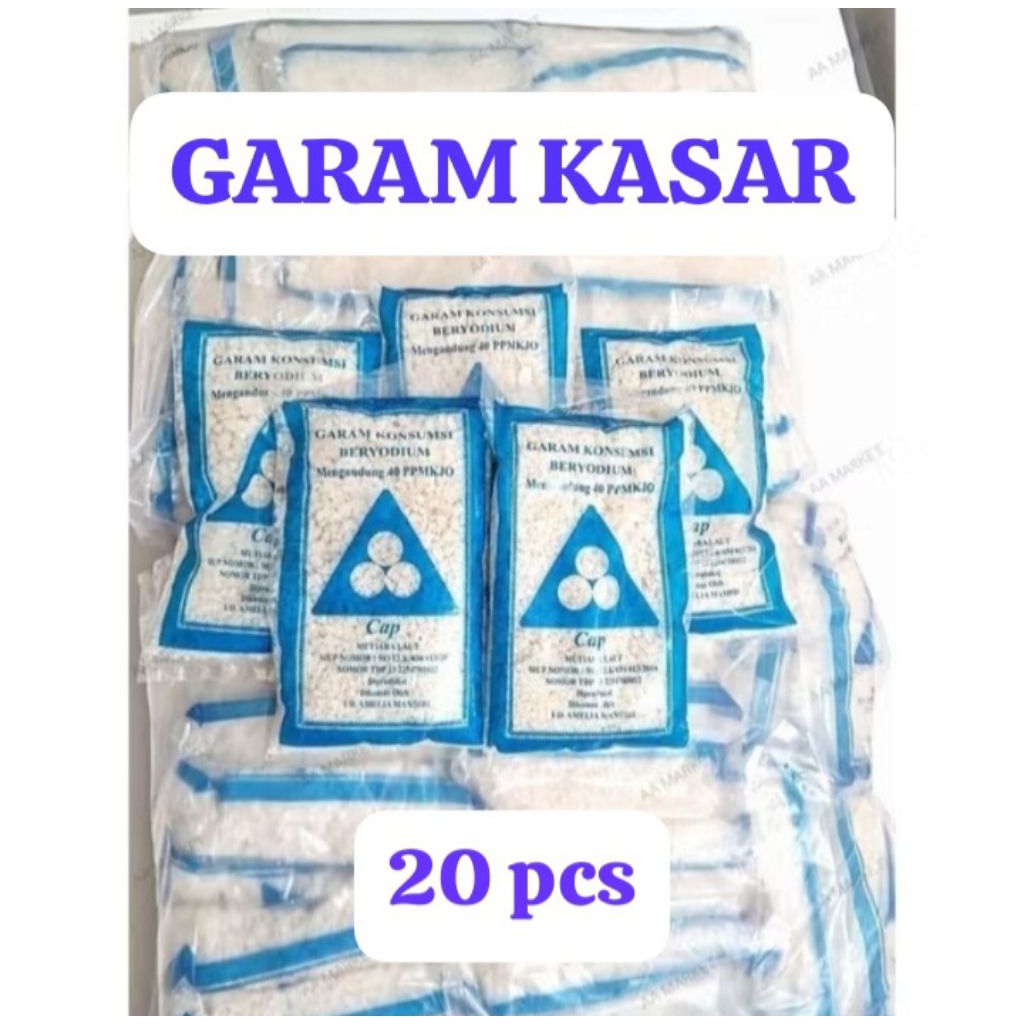 

Promo Murah !! 1 Ball Garam Kasar Beryodium Cap mutiara laut Kemasan 200gr.