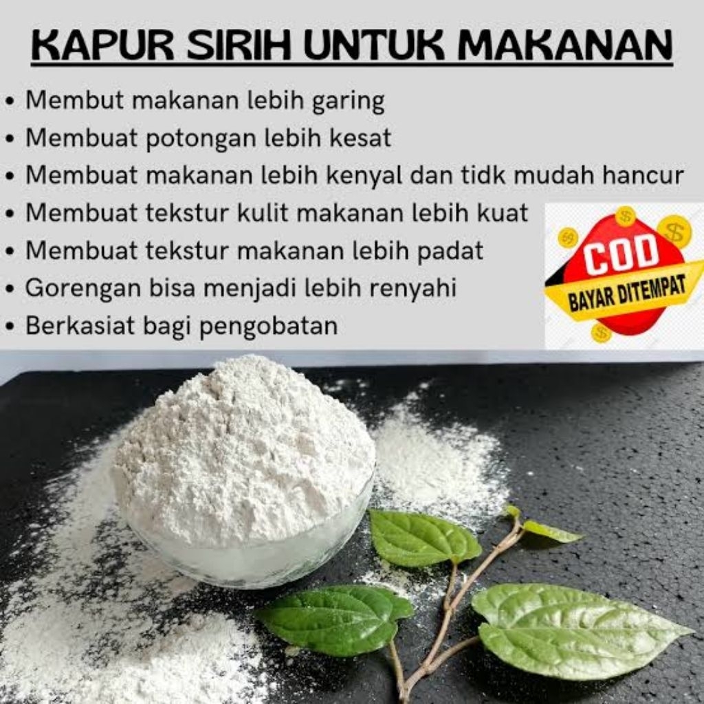 

serbuk bubuk kapur sirih premium gamping 1kg