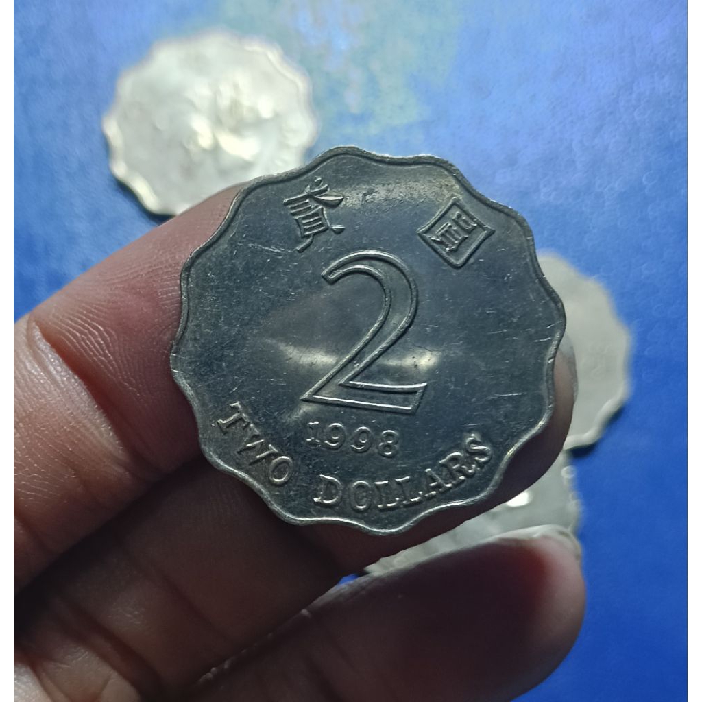 Koin Lawas LN Hongkong 2 Dollar Tahun Random