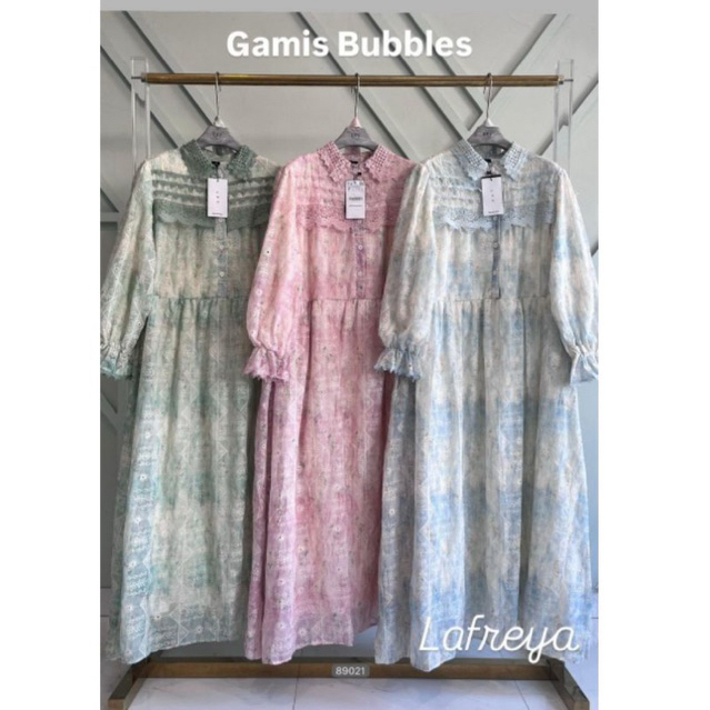 gamis bubbles, dress lfy, gamis lafreya, dress premium