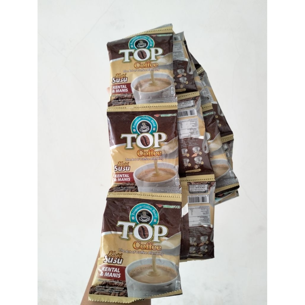 

1 RENCENG - 12 SACHET TOP KOPI SKM / TOP COFFE SUSU KENTAL MANIS / TOP KOPI SUSU
