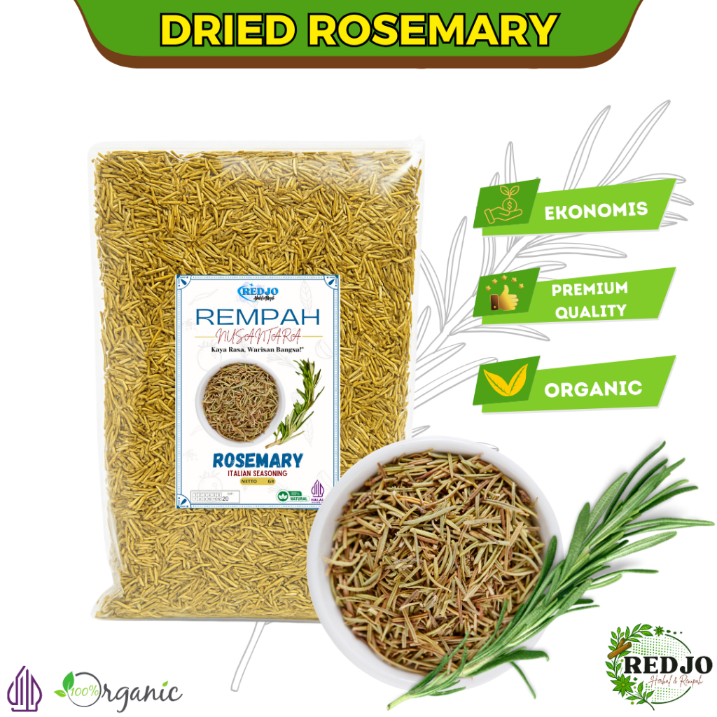 

Rosemary Kering 100gr – Dried Rosemary Daun Rempah Herbal Seasoning Aromatik Kualitas Terbaik Bumbu Dapur 100% Premium Quality