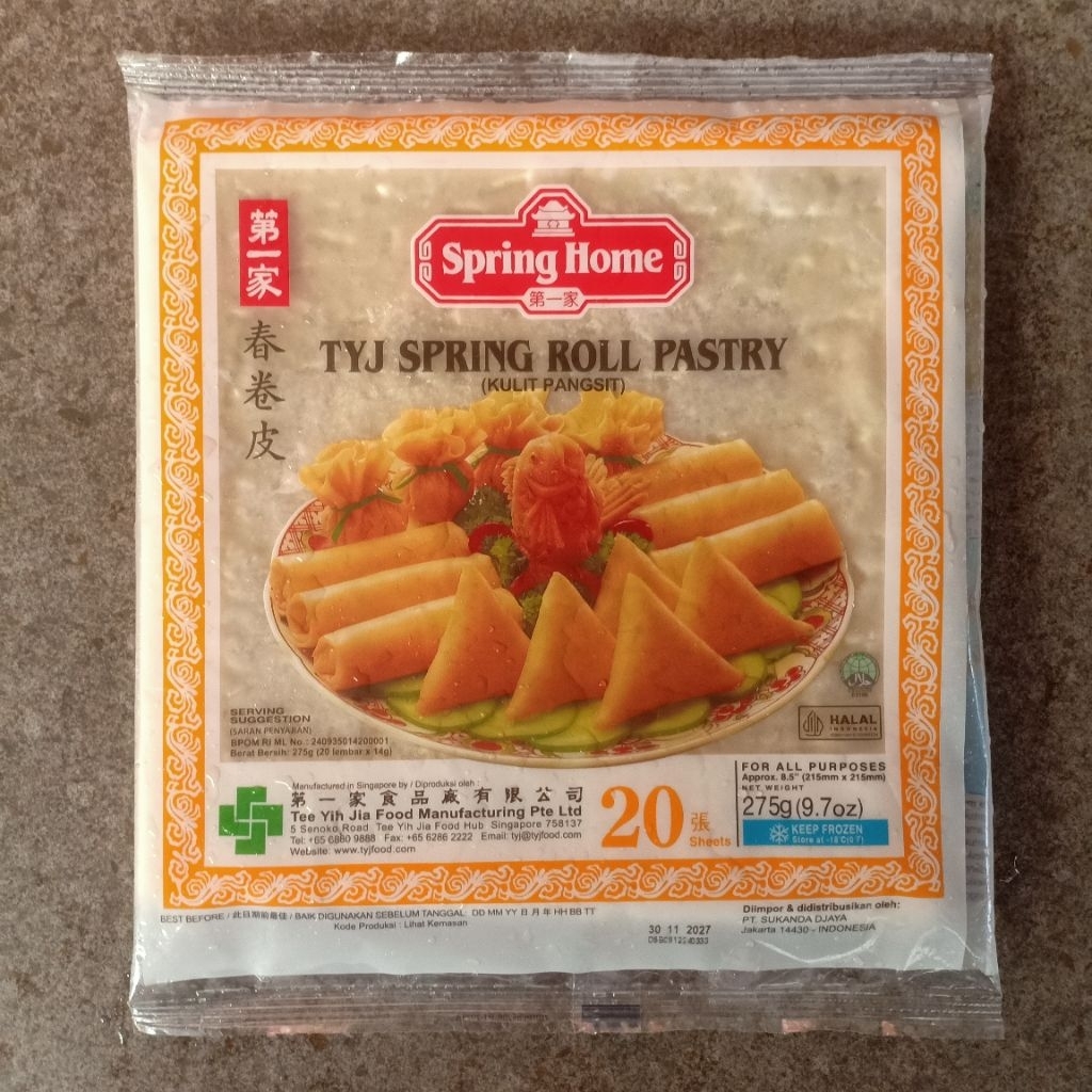 

Kulit Lumpia Spring Roll Pastry 20 Lembar 275 lembar