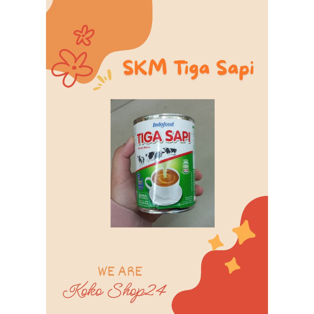 

Tiga Sapi 490gr Susu Kental Manis Kaleng - SKM Putih untuk Baking, Kue, Kopi, Minuman lainnya - Susu Kental Manis Kaleng Murah