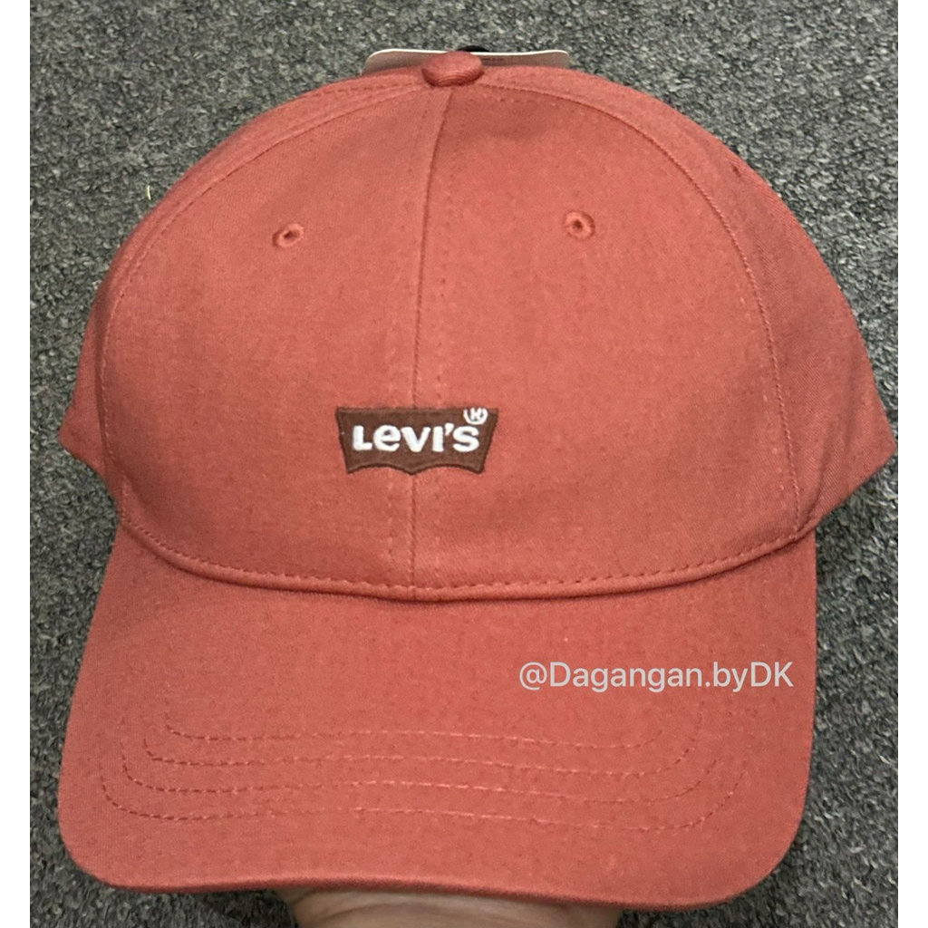 Topi Levis Cap Logo Central Original 100% Orange Peach