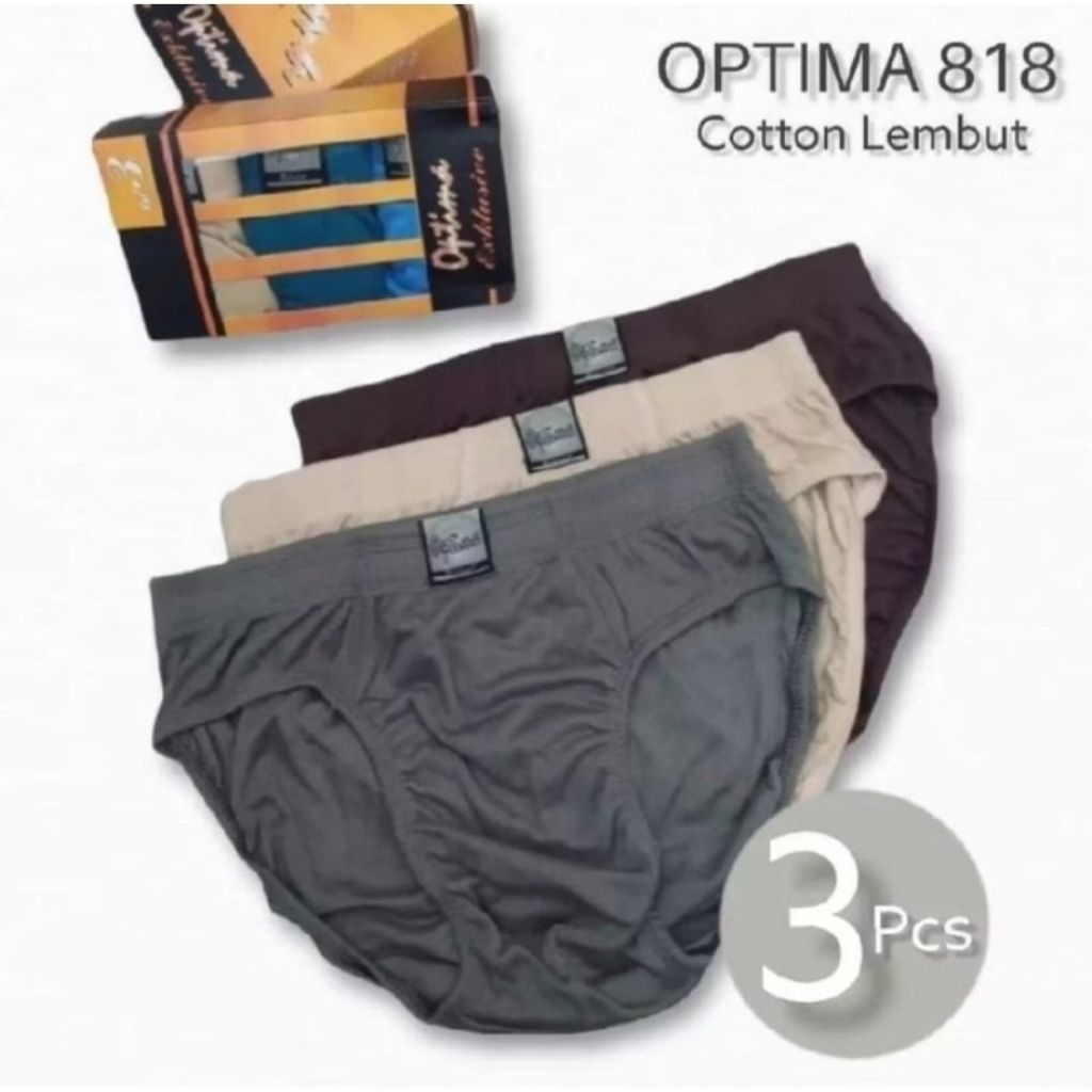 CD Optima Dewasa Pria Bahan Katun 818(1 pack 3 pcs)