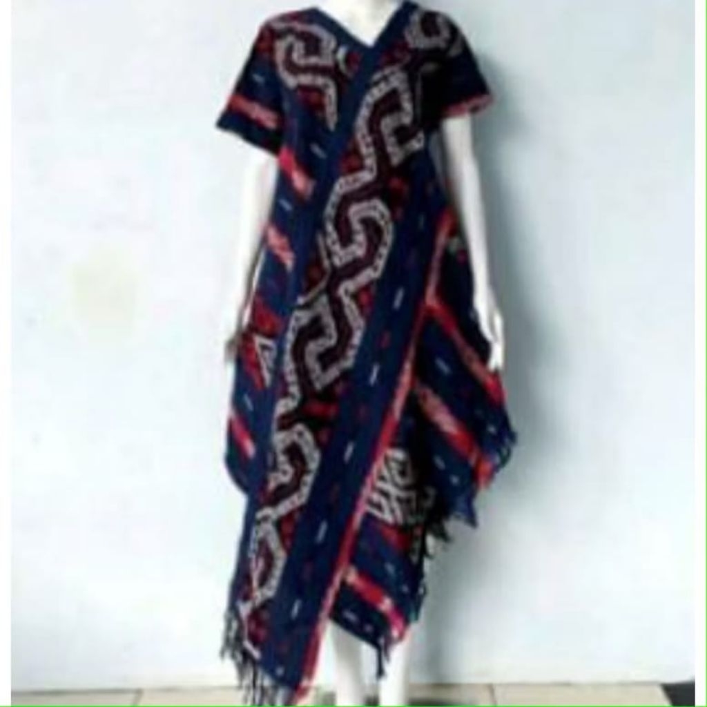 tunik tenun motif toraja - tunik tenun wanita kekininan -tunik tenun termurah