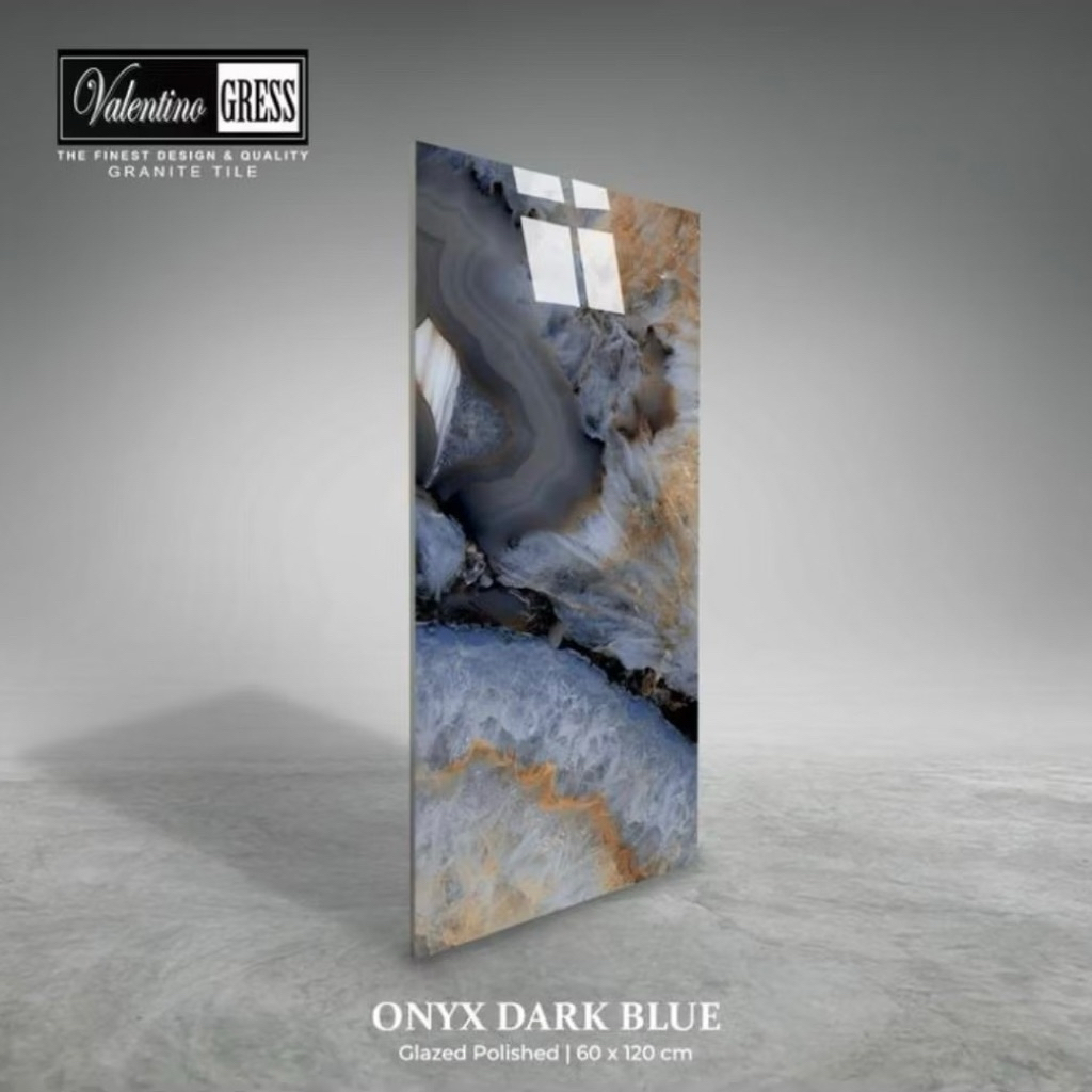Granit 60x120 Valentino Gress Onyx Dark Blue | Glazed Polished