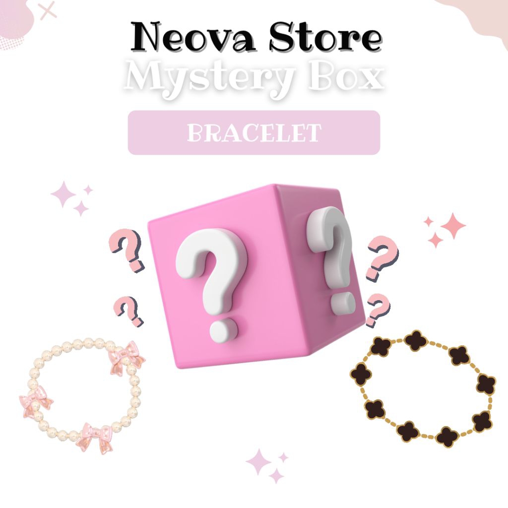 

Mystery Box Gelang Wanita Random Clover Pandora Korea Aesthetic | Gelang Gacha Cewek Kekinian Isi 1 Limited Edition