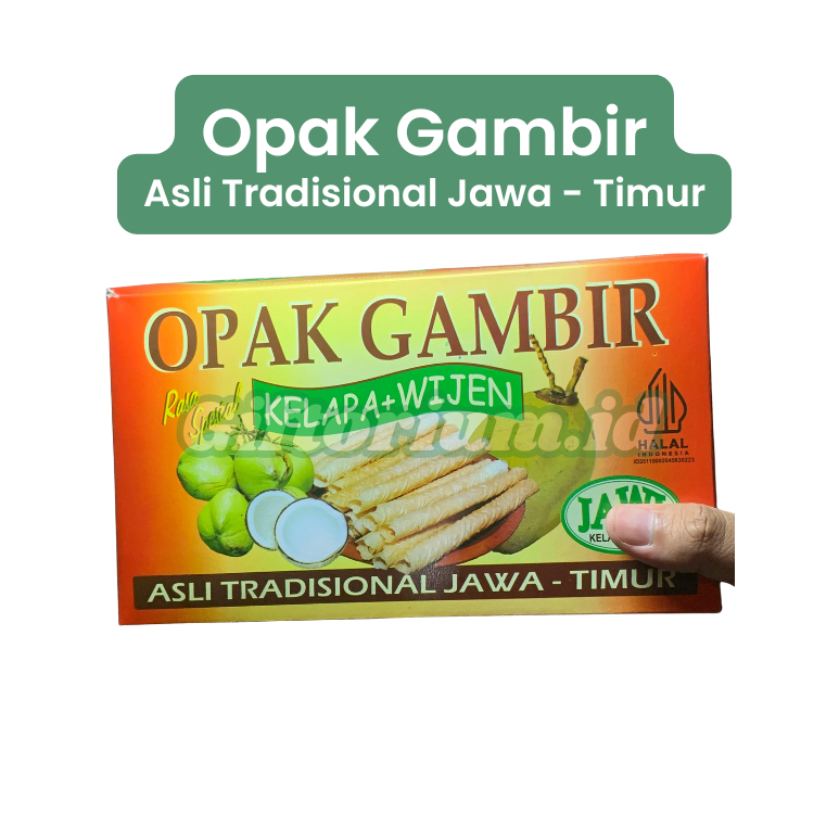 Opak Gambir Spesial Tradisional Kediri Rasa kelapa+ wijen dan jahe+ wijen