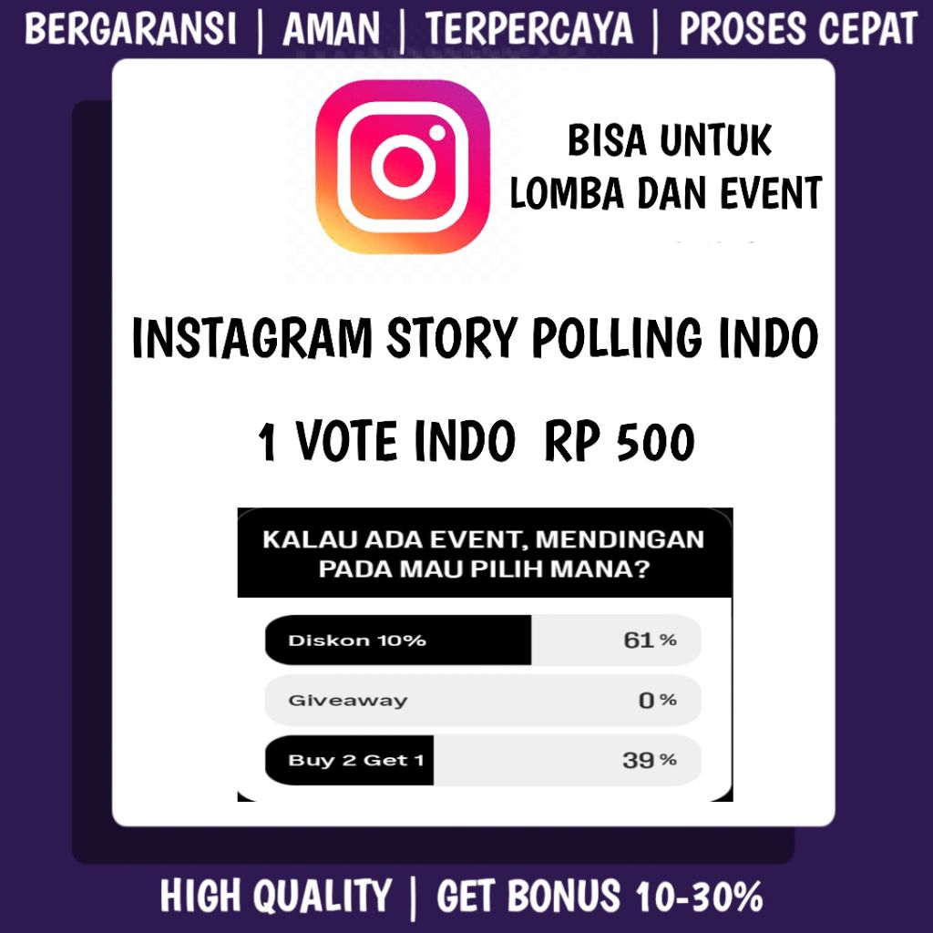 Jasa Vote Instagram Jasa Polling Instagram Indonesia