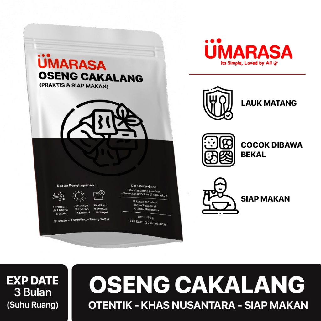 

Lauk Oseng Cakalang Siap Makan Ready to Eat Lauk Bekal Instan Tahan Lama Simpan Suhu Ruang - Awet 3 Bulan