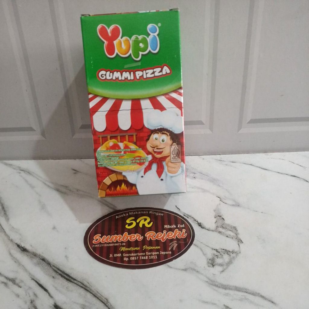 

YUPI GUMMY PIZZA KEMBANG GULA LUNAK BENTUK PIZZA ISI 12 PCS
