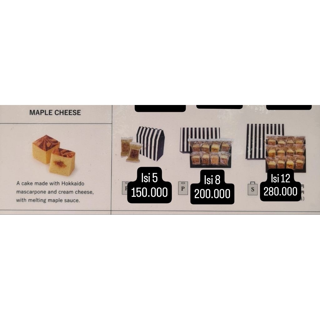 

[PRE ORDER] MAPLE CHEESE JASTIP HANDCARRY JEPANG JAPAN BACA DESKRIPSI