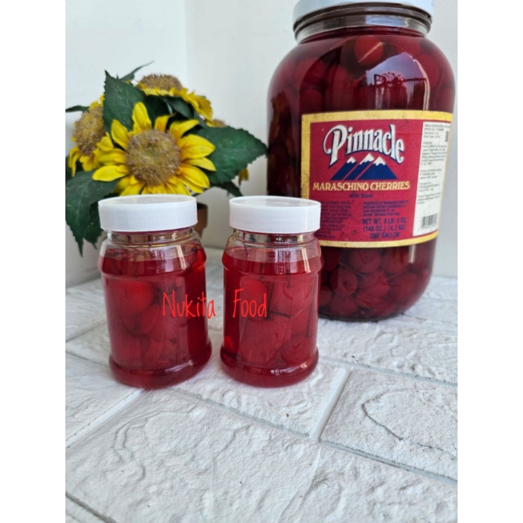 

buah cerry merah kemasan botol 290ml isi 10 tangkai