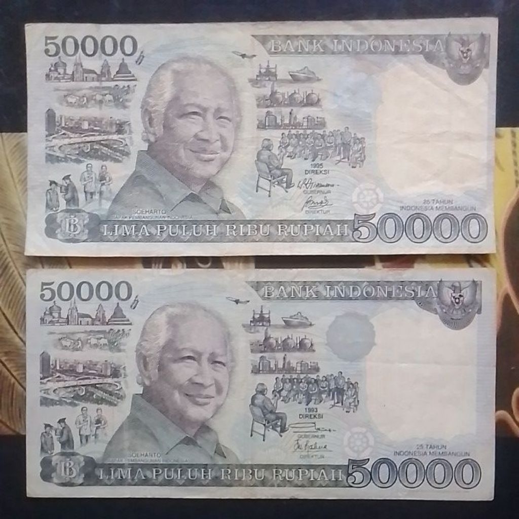 UANG KUNO 50000 RUPIAH SOEHARTO TAHUN 1993-1995