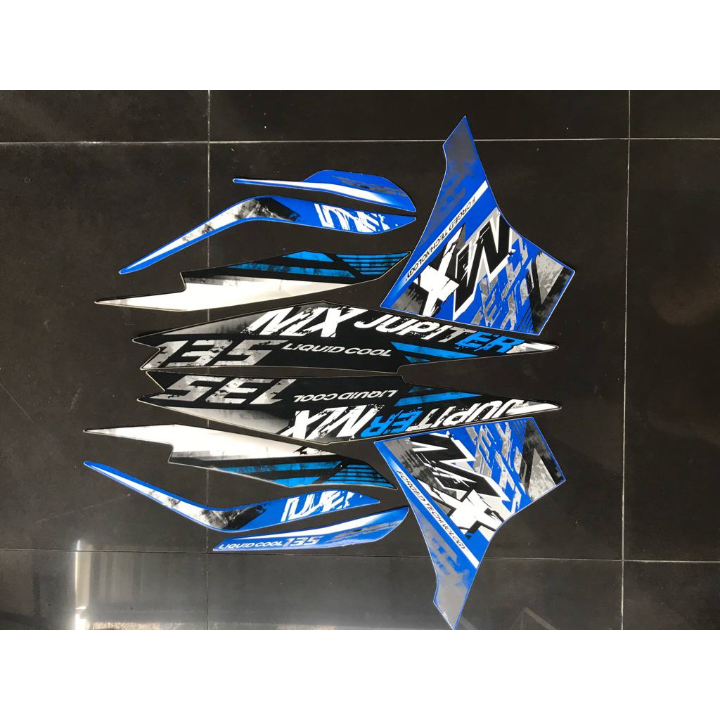 STRIPING STIKER JUPITER MX NEW 2014 HITAM BIRU
